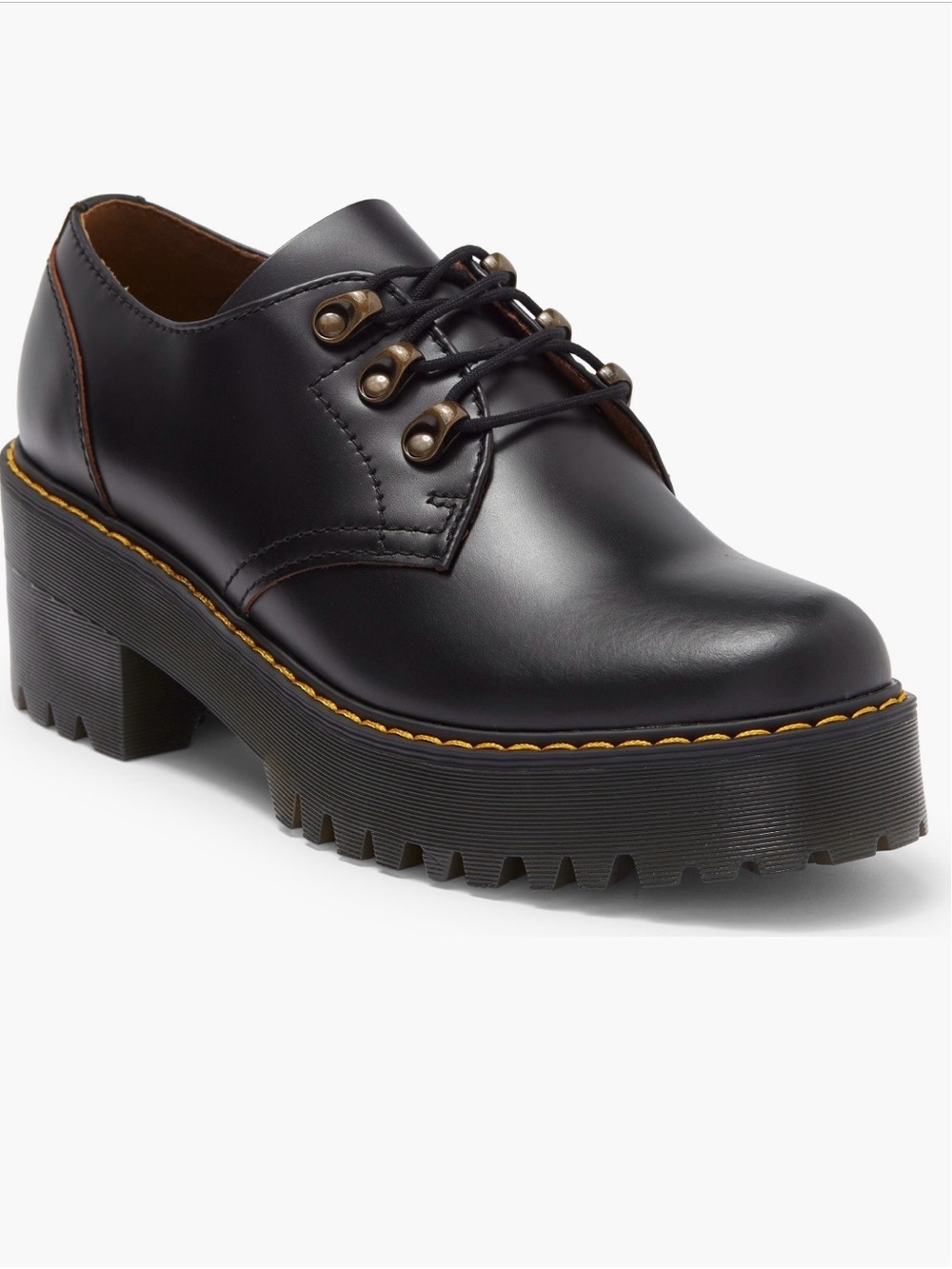 Dr. Marten Leona Platform Lug Sole Derby Lace-Up NWT